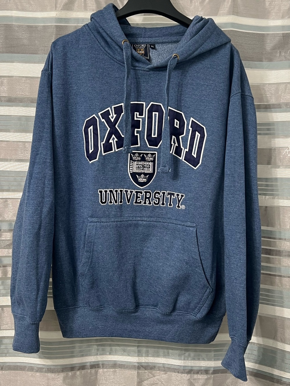 Oxford University Blue Pullover Hoodie Sweatshirt with Kangaroo Pocket